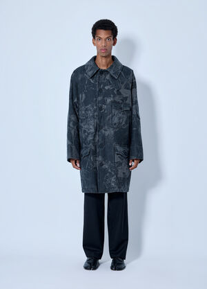 Yohji Yamamoto Scrap Printed Coat Grey yoy0165006