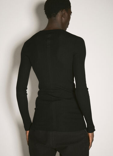 Rick Owens 울 골지 스웨터  블랙 ric0157008