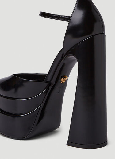 Versace Aevitas Pointy Platform Pumps Black vrs0250024