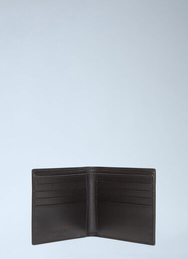 Saint Laurent Logo Print Bi-Fold Wallet Black sla0136040