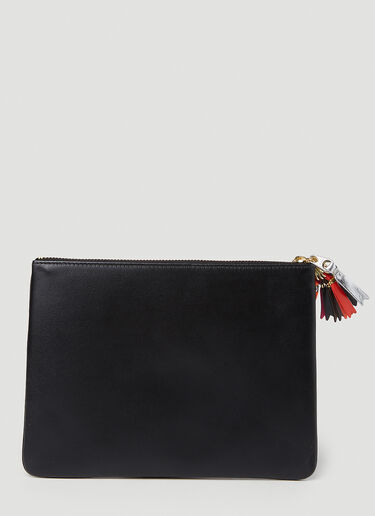 Comme des Garçons Wallet Logo Zipper Pull Wallet Black cdw0351026