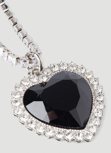 VETEMENTS Crystal Heart Necklace Black vet0147033