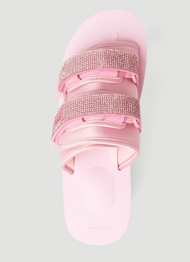 Blumarine x Suicoke Moto Platform Mules Pink blm0252028