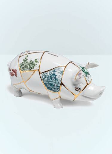 Seletti Kintsugi Piggy Bank White wps0691654