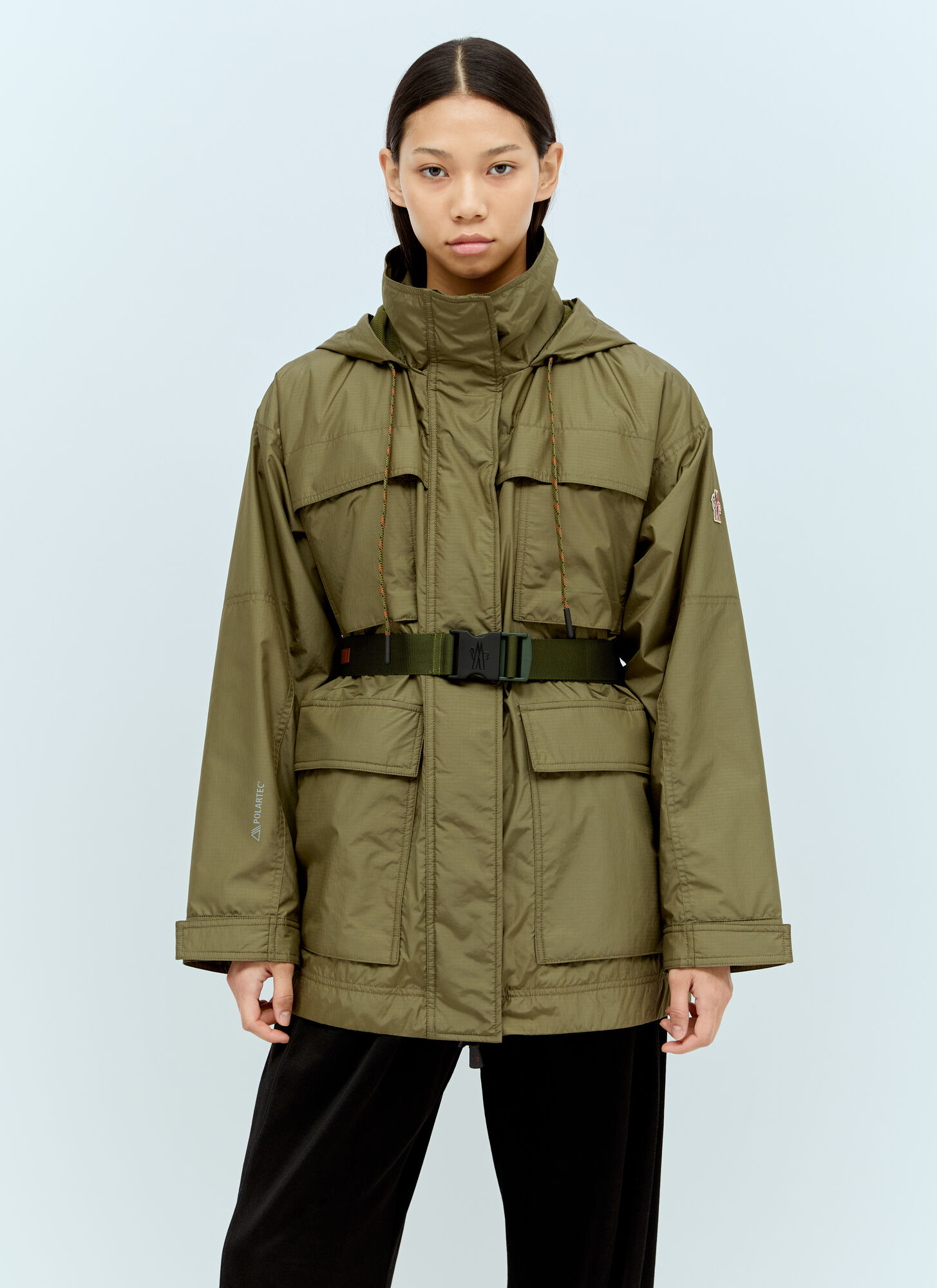Shop Moncler Nuvolau Field Jacket In Green