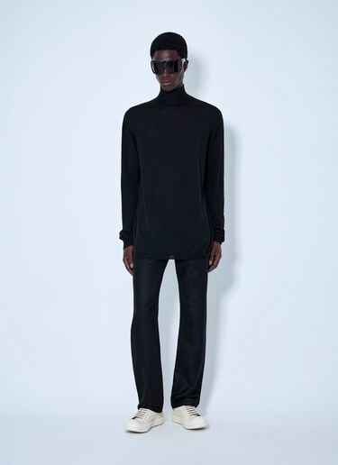 Rick Owens Oversized Turtleneck Sweater Black ric0165065