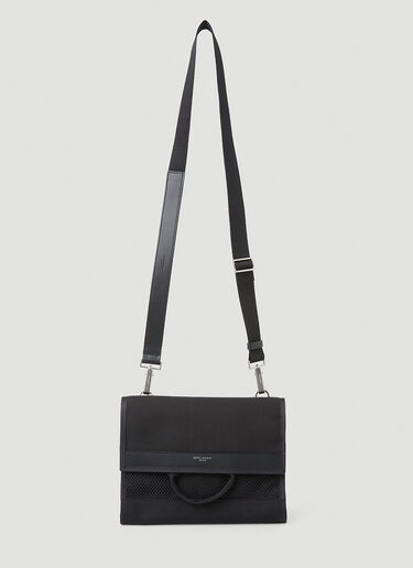 Saint Laurent City 翻盖斜挎包 黑 sla0149061