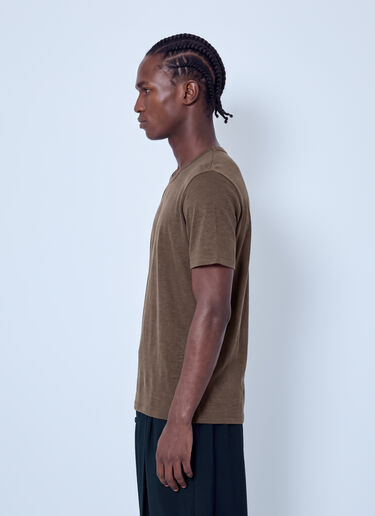 LN-CC® - Jil Sander: Cotton Crewneck T-Shirt - Brown Jil Sander Cotton Crewneck T-Shirt Brown jil0166001