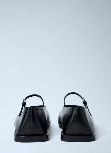 Jil Sander Leather Flat Shoes Black jil0264012