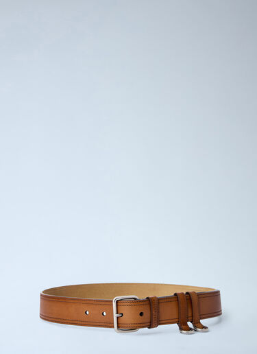 LN-CC® - Miu Miu: Leather Belt - Brown Miu Miu Leather Belt Brown miu0165014