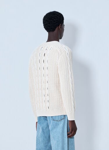 Lacoste Cable Knit Cardigan White lac0164014