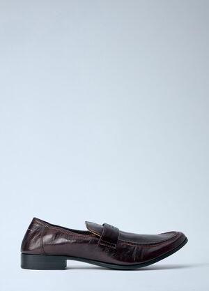 MM6 Maison Margiela Brushed Leather Loafers Brown mmm0164007