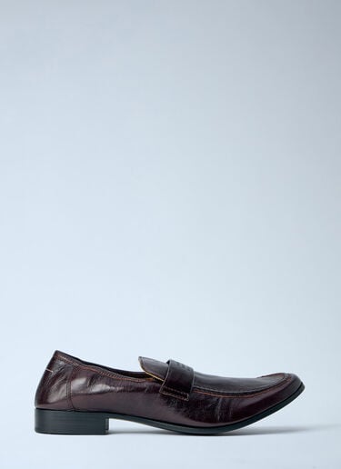 MM6 Maison Margiela Brushed Leather Loafers Brown mmm0164007
