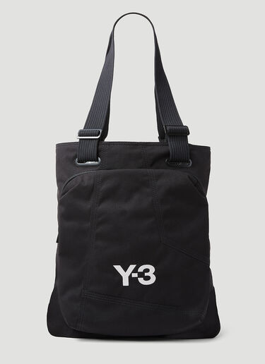 Y-3 Logo Print Tote Bag Black yyy0354027