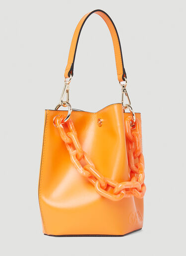 GANNI Banner Diamond Small Bucket Bag Orange gan0252043