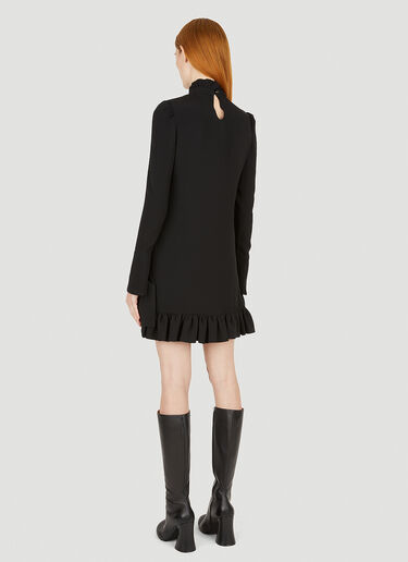 Rabanne ラッフルドレス ブラック pac0251012