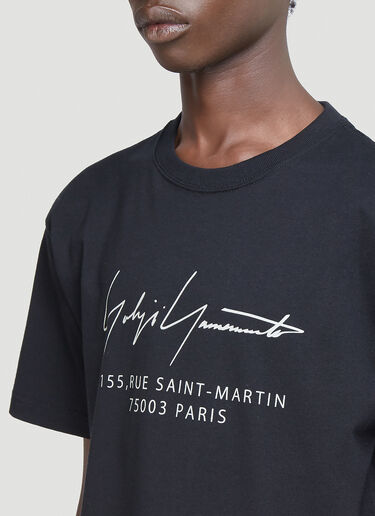 Yohji Yamamoto Logo T-Shirt Black yoy0142013