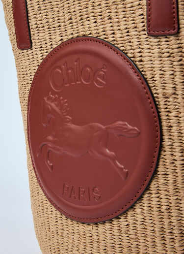 Chloé Large Horse Medal Basket Bag Brown chl0260031