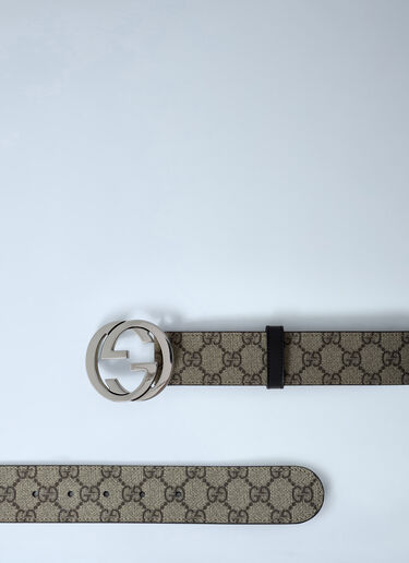 Gucci GG Supreme Monogram Buckle Belt Beige guc0131030
