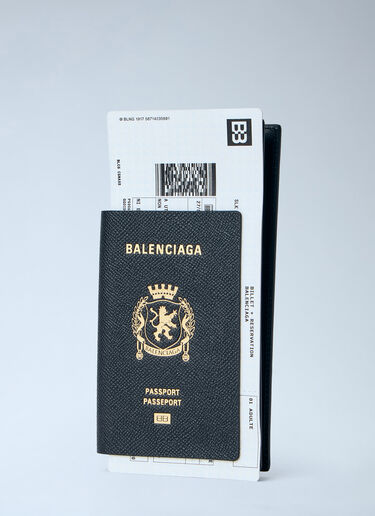 Balenciaga Passport Long Wallet 1 Ticket Black bal0163028