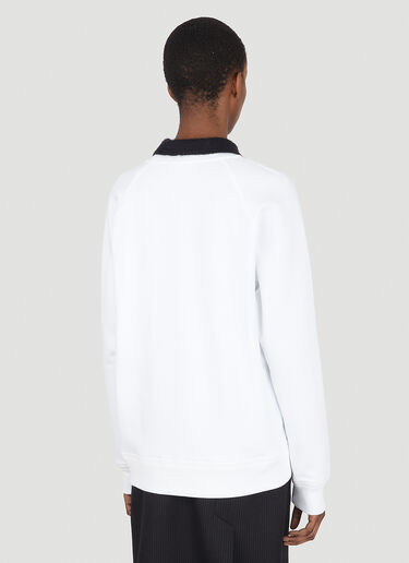 Prada Logo Print Sweatshirt White pra0248003