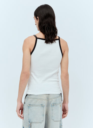 Courrèges Buckle Contrast Tank Top White cou0156005