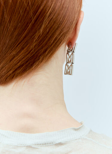 Marc Jacobs MJ Logo Earrings Silver mcj0255004