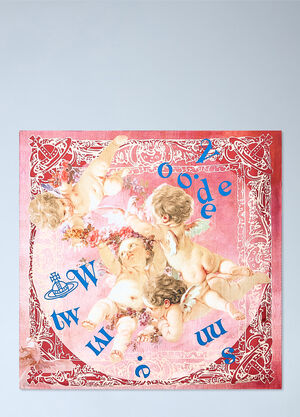 Vivienne Westwood Cherub Motif Silk Scarf Pink vvw0366068