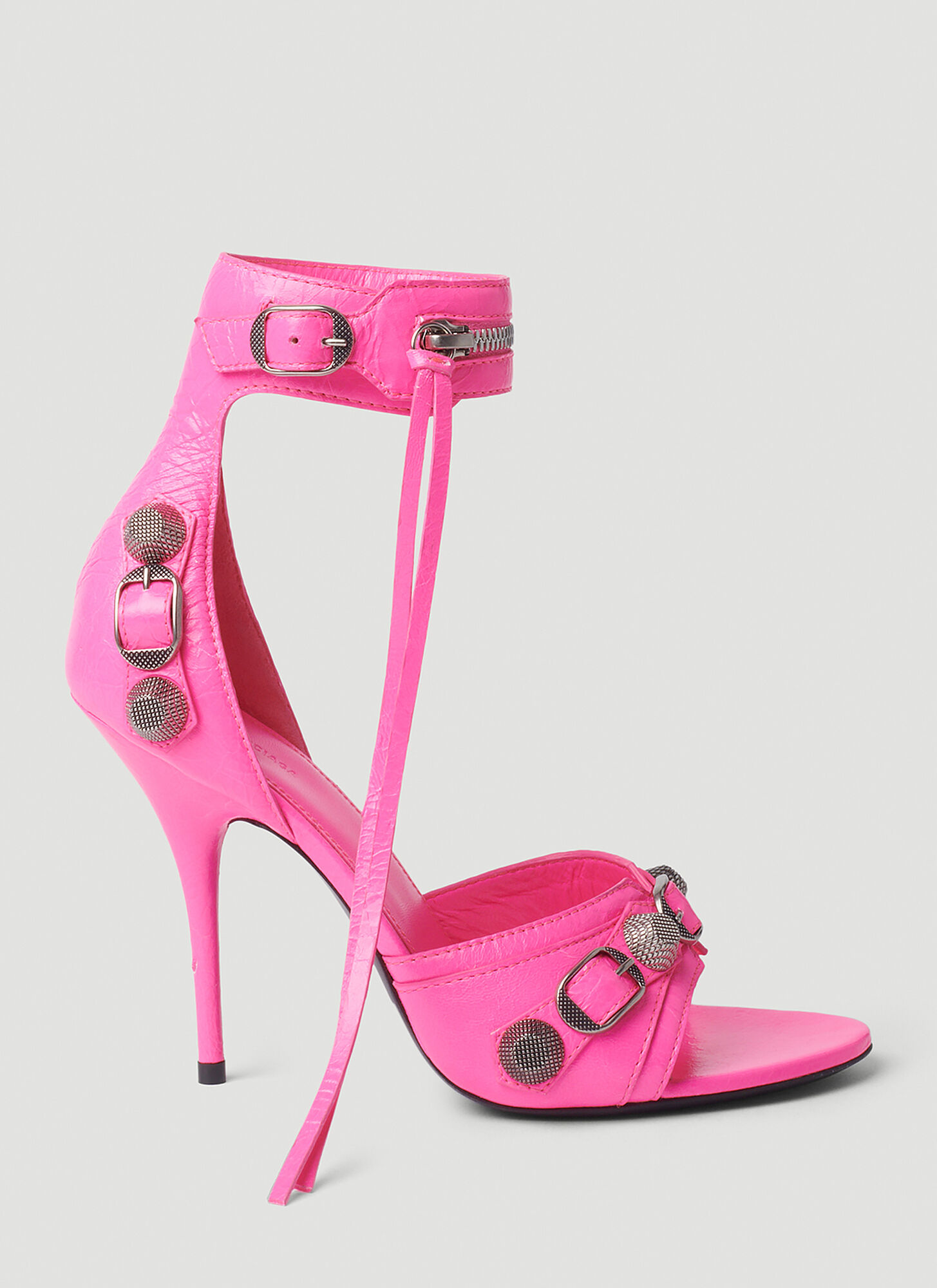 Shop Balenciaga Cagole High Heel Sandals In Pink