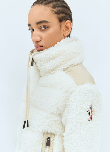 Moncler Grenoble Teddy Zip-Up Cardigan Off white mog0258009