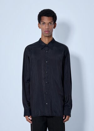 Dries Van Noten Croom Striped Shirt Dark Brown dvn0165007