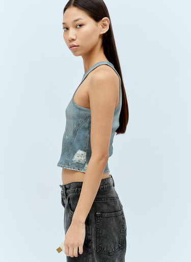 Acne Studios Printed Tank Top Blue acn0256039