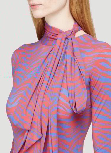 Zebra-Print Bodysuit MM6 Maison Margiela Zebra-Print Bodysuit Pink mmm0242009