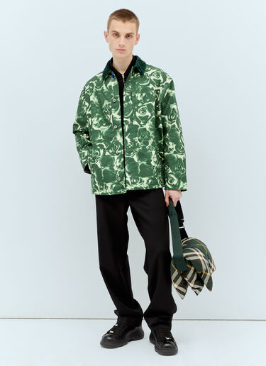 Burberry Rose Waxed Cotton Jacket Green bur0155052