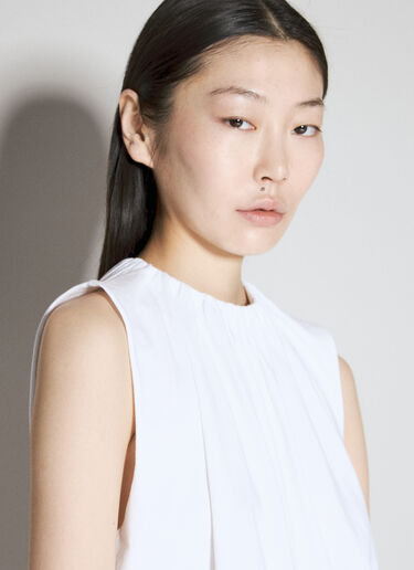 Gathered Neckline Top MM6 Maison Margiela Gathered Neckline Top White mmm0255015