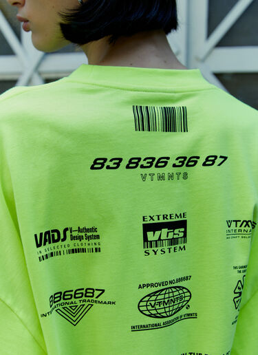 VTMNTS Barcode Definition Long Sleeve T-Shirt Yellow vtm0354007