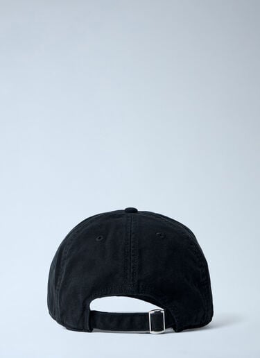 MM6 Maison Margiela Logo Motif Baseball Cap Black mmm0163021