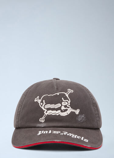 Palm Angels Skull Logo Cap Light Brown pma0164014