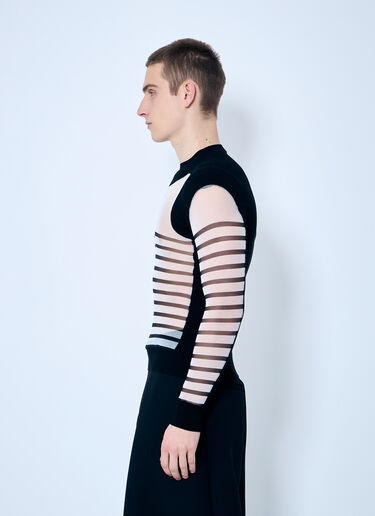 Jean Paul Gaultier Marniniere Mesh And Knit Top White jpg0159004