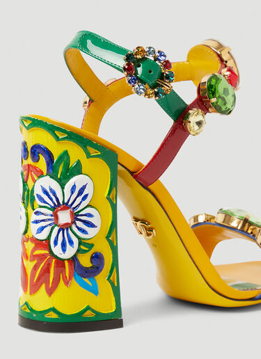 Dolce & Gabbana Gemstone Embellished Sandals Multicolour dol0253019