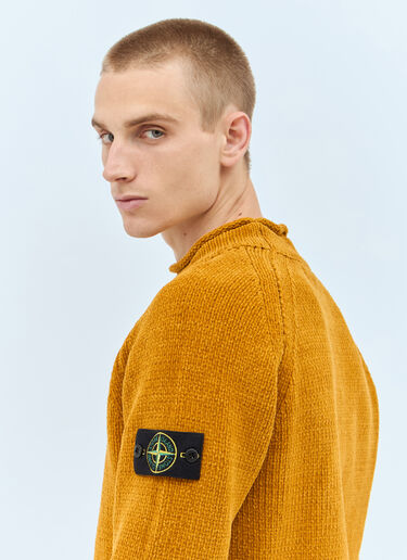 Stone Island Logo Patch Sweater Orange sto0158035