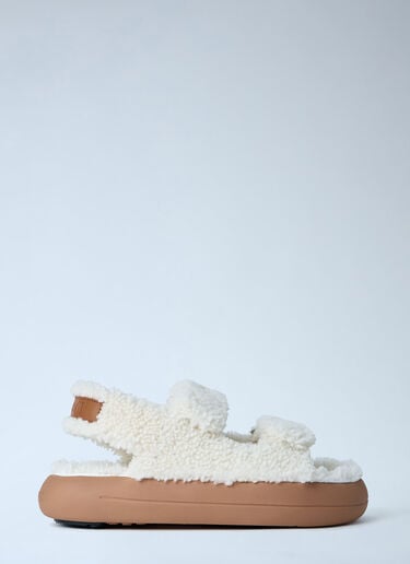 MB Shearling Sandals Moon Boot MB Shearling Sandals White mnb0363005