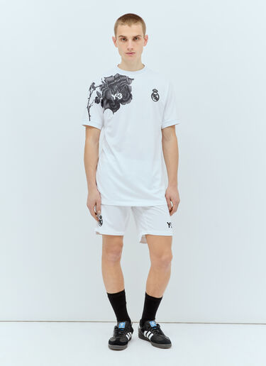 Y-3 x Real Madrid ロゴプリント ジャージーTシャツ ホワイト rma0156016