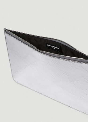 Maison Margiela Four Stitch Metallic Pouch Silver mla0149005