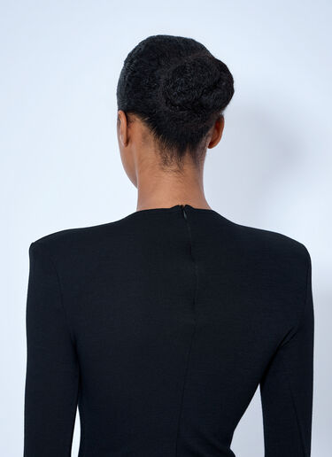 Jil Sander Wool Bodysuit with Long Sleeves Black jil0266007