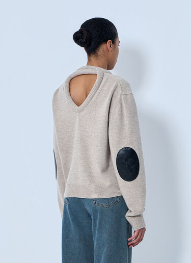 Acne Studios Open Back Wool Knit Beige acn0264065