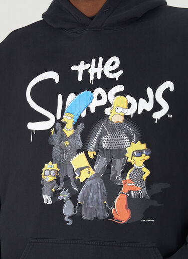 Balenciaga x The Simpsons Artwork Hooded Sweatshirt Black bal0147002