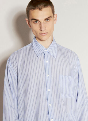 Our Legacy Above Stripe Shirt Blue our0156001