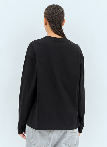 Miu Miu Logo Embroidery Sweatshirt Black miu0258066