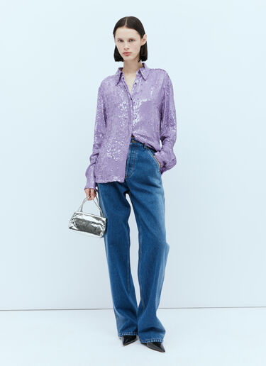 Dries Van Noten Sequin Embellished Shirt Purple dvn0254013